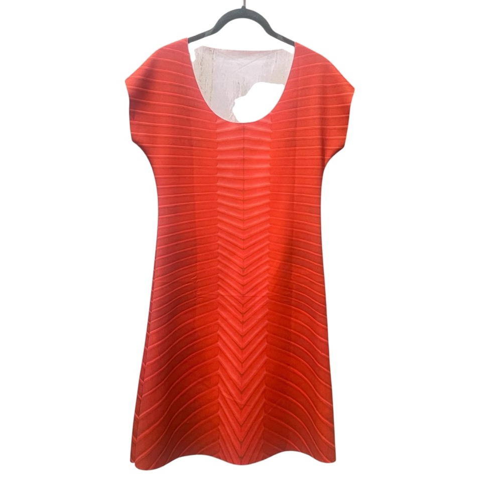 Animapop‎ Orange Chevron Print Reversible Mini Dress Stretchy Medium